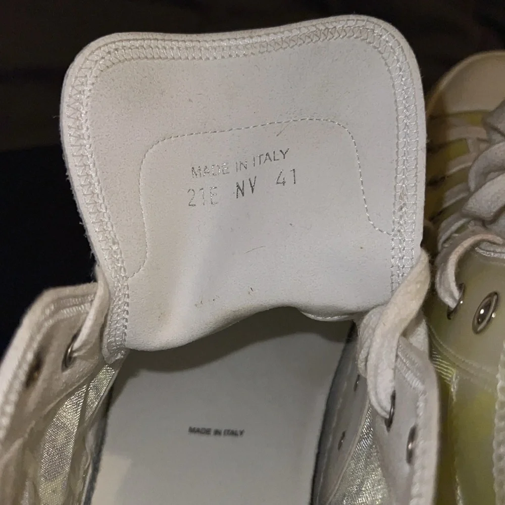 Authentic Dior B23 High Top White Yellow Oblique - Picture 7 of 7